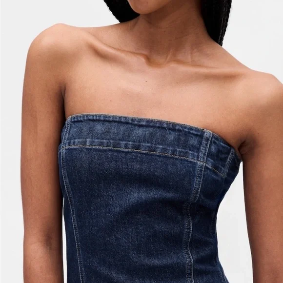 GAP Blue Midi Denim Dress - Picture 5 of 8